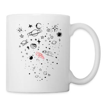 Tesla, Espace, - Mug blanc - blanc - Droite