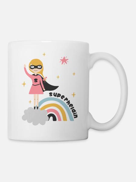 Superheldin - Tasse - Weiß
