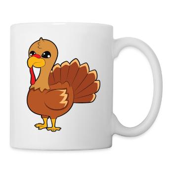 Truthahn - Tasse - Weiß - Rechts