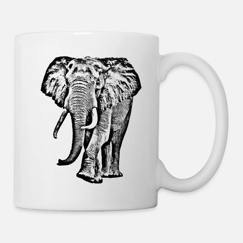 Elefant - Tasse - Weiß
