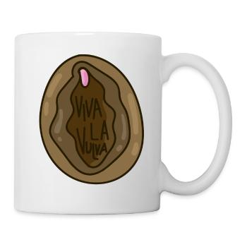 viva la vulva Feminismus Spruch - Tasse - Weiß - Rechts