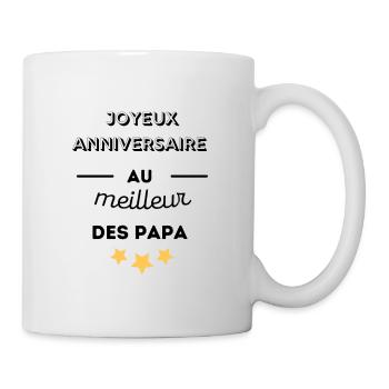 Joyeux anniversaire au meilleur des papa - Mug blanc - blanc - Droite