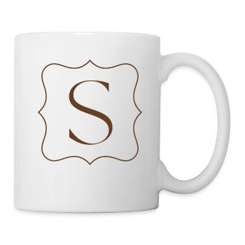 Lettre S - Mug blanc - blanc - Droite