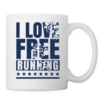 J’aime Parkour Libre Coureur Freerunning - Mug blanc - blanc - Droite