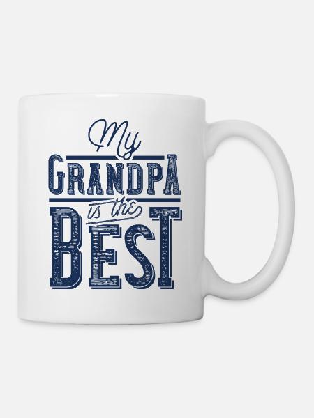 Mein Opa ist der Beste Großpapa Großvater Opi - Tasse - Weiß
