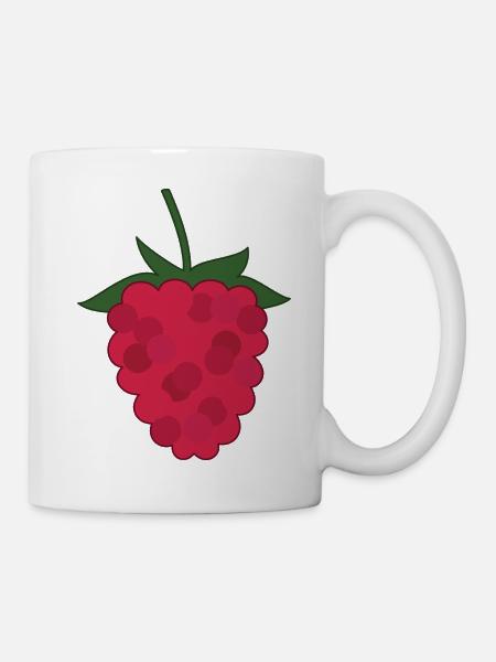 Himbeere - Tasse - Weiß