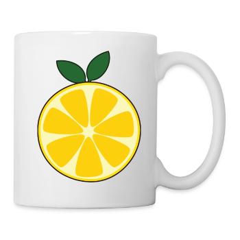 Zitrone - Tasse - Weiß - Rechts