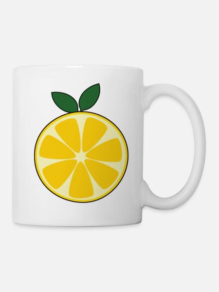 Zitrone - Tasse - Weiß