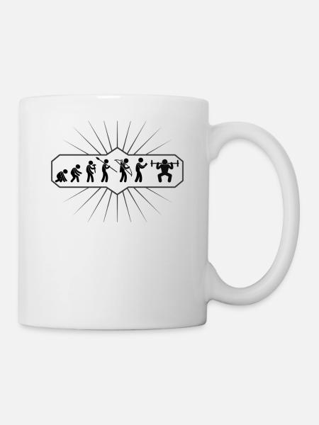 Evolution Kraftsport Krafttraining Gym Fitness - Tasse - Weiß