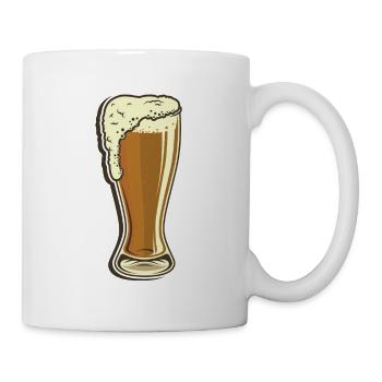 Wheat Beer Glass with Foam Perfect Beer - Mug - white - Right