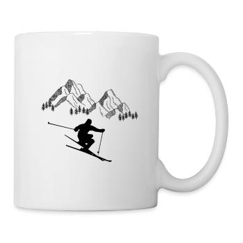 Skifahrer - Tasse - Weiß - Rechts