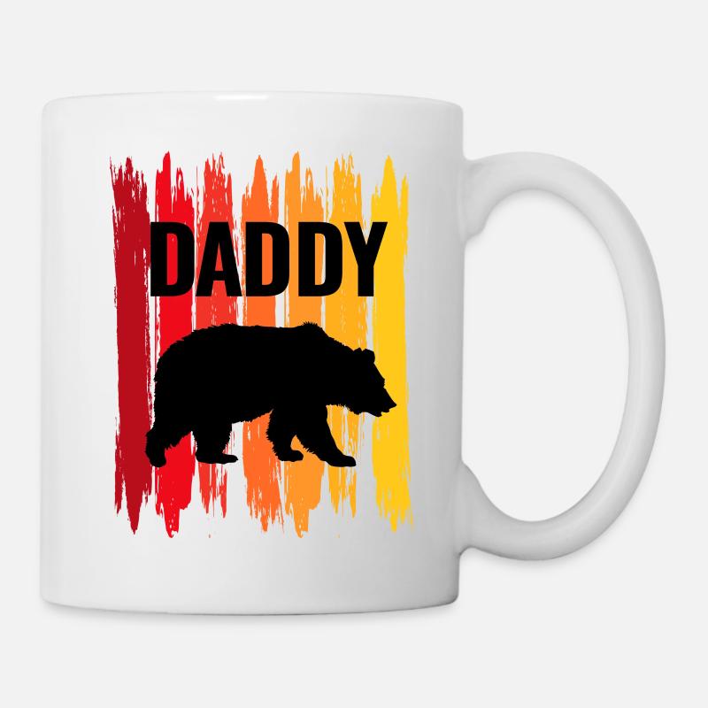 Starker bester Papa Bär Daddy cooles Geschenk Dad - Tasse - Weiß