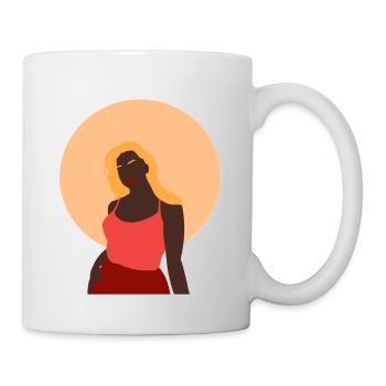 Schwarze Frau Darstellung 2 - Tasse - Weiß - Rechts