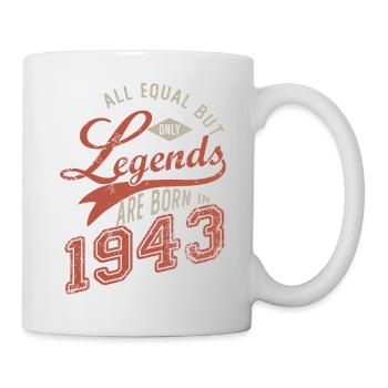 LEGENDS ARE BORN IN 1943 anniversary 79 years - Mug - white - Right