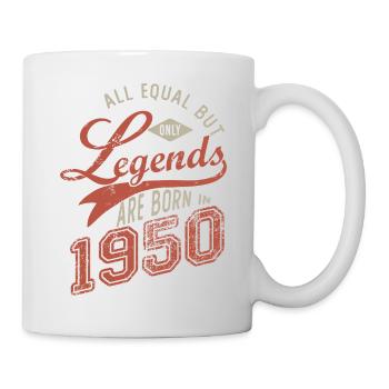 LEGENDS ARE BORN IN 1950 anniversary 71 years - Mug - white - Right