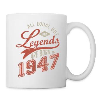 LEGENDS ARE BORN IN 1947 anniversaire 75 ans - Mug blanc - blanc - Droite