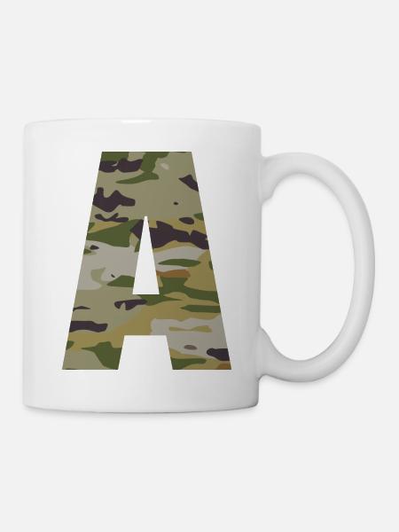 Tarnbuchstabe A - Tasse - Weiß