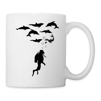 Diving Dive tauchen - Tasse - Weiß - Rechts