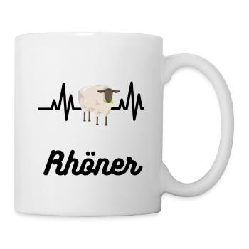Rhön Rhöner Rhönschaf Herzschlag Puls Hessen - Tasse - Weiß - Rechts