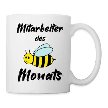 Biene - Mitarbeiter des Monats - Tasse - Weiß - Rechts