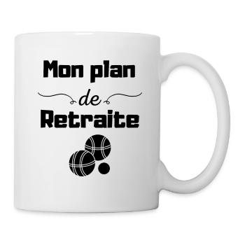Mon plan retraite pétanque, cadeau homme pétanque - Mug blanc - blanc - Droite
