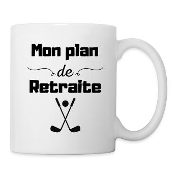 Mon plan retraite golf, cadeau homme retraite - Mug blanc - blanc - Droite