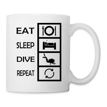 Diving Dive tauchen - Tasse - Weiß - Rechts