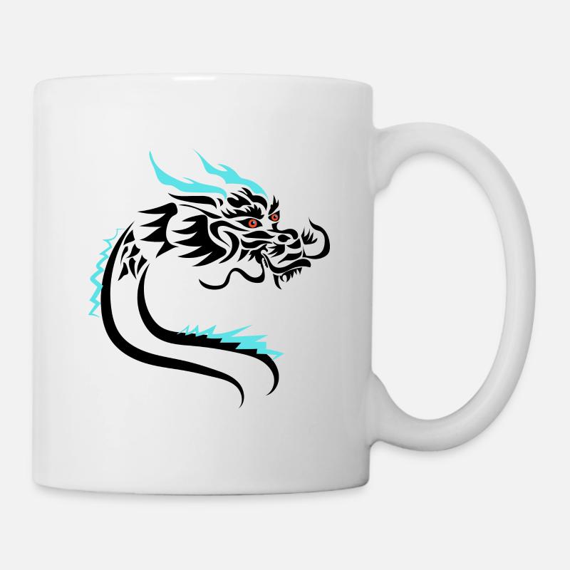 Drachen Tattoo Design - Tasse - Weiß