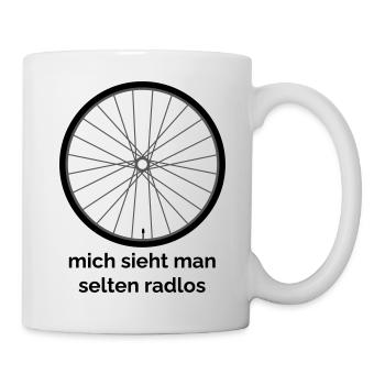 Selten radlos - Tasse - Weiß - Rechts