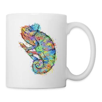Chameleon Chameleon Colorful Reptile - Mug - white - Right