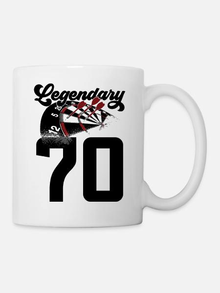 70. GEBURTSTAG DART LEGENDE 1951 - Tasse - Weiß