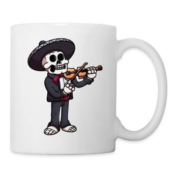 Mariachi Skeleton spielt Geige - Tasse - Weiß - Rechts