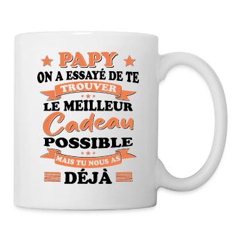 Papy Grand père Fête Des Pères Cadeau Anniversaire - Mug blanc - blanc - Droite