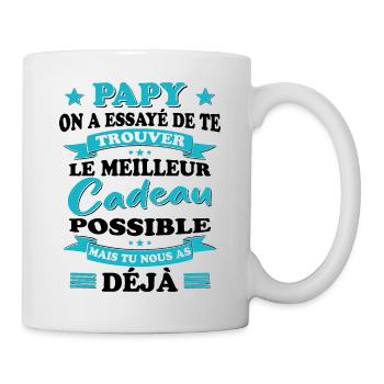 Papy Grand père Fête Des Pères Cadeau Anniversaire - Mug blanc - blanc - Droite