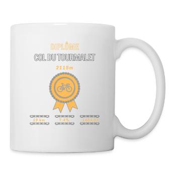 Diplôme Col du Tourmalet - Mug blanc - blanc - Droite