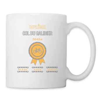 Dîplome Col du Galibier - Mug blanc - blanc - Droite
