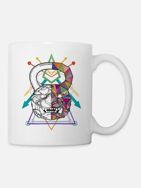 MysticTigerbell Kettlebell Paleofitness Geometric - Mug - white