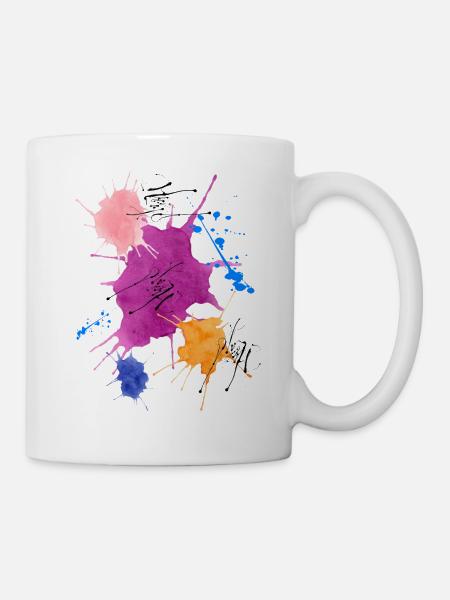 farben - Tasse - Weiß