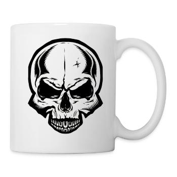 crane tete de mort halloween - Mug blanc - blanc - Droite