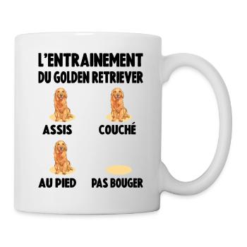Éducation Chien Entraînement Du Golden Retriever - Mug blanc - blanc - Droite