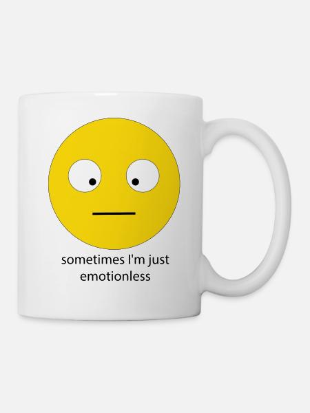 emoji - sans émotion - Mug blanc - blanc