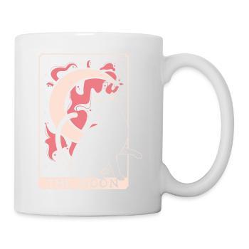 Gothic Wiccan Witch Black Cat And Moon Tarot - Tasse - Weiß - Rechts