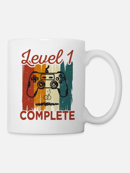 1. Vintage Hochzeitstag Level 1 - Tasse - Weiß