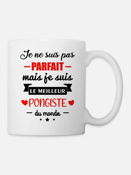 Pas parfait pongiste,ping-pong, cadeau ping pong - Mug blanc - blanc