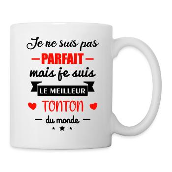 Meilleur tonton,idée cadeau oncle, super tonton - Mug blanc - blanc - Droite