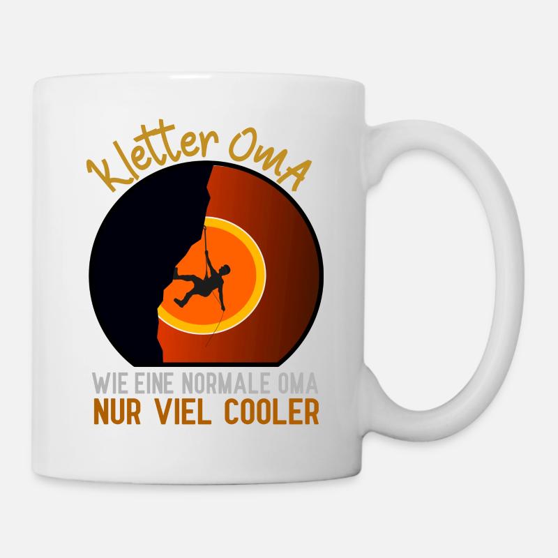 KLETTER OMA Bergsteiger Klettersteig - Tasse - Weiß