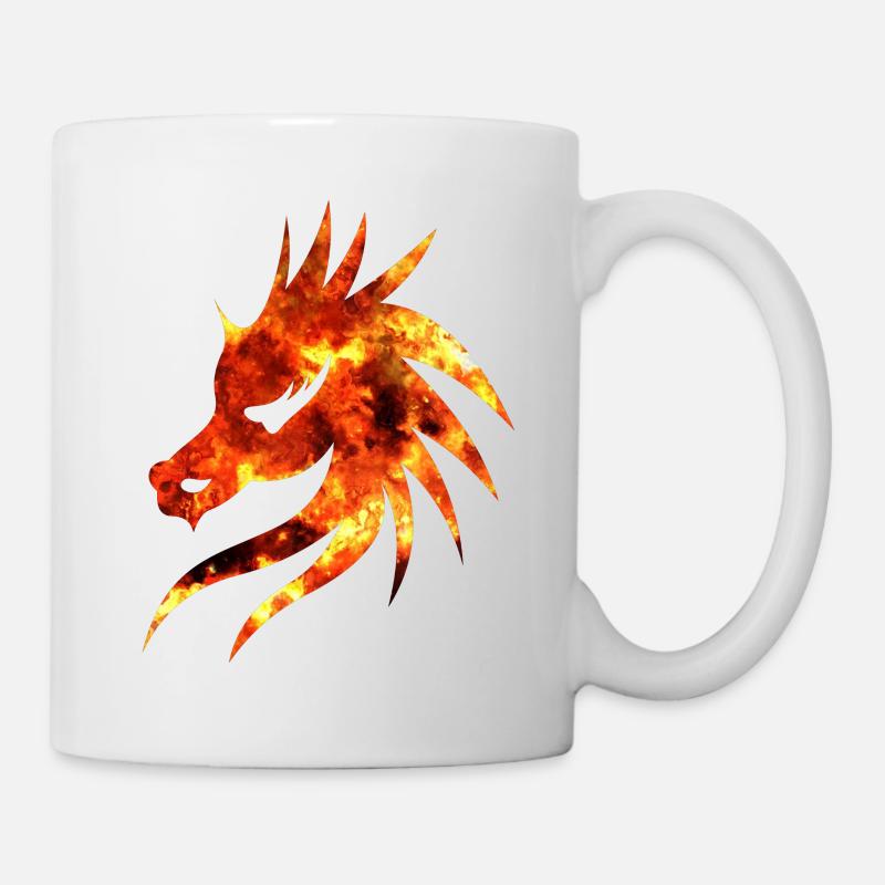 Tête de dragon - Mug blanc - blanc