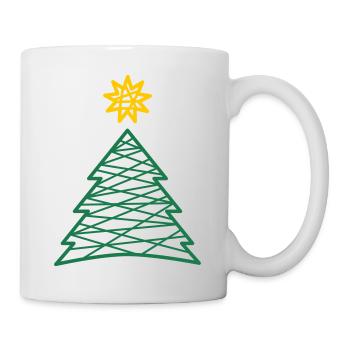 Arbre de Noël Étoile De Noël Père Noël Oh Arbre de Noël - Mug blanc - blanc - Droite