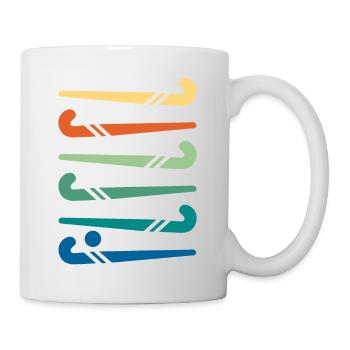 Hockeyschläger bunt - Tasse - Weiß - Rechts
