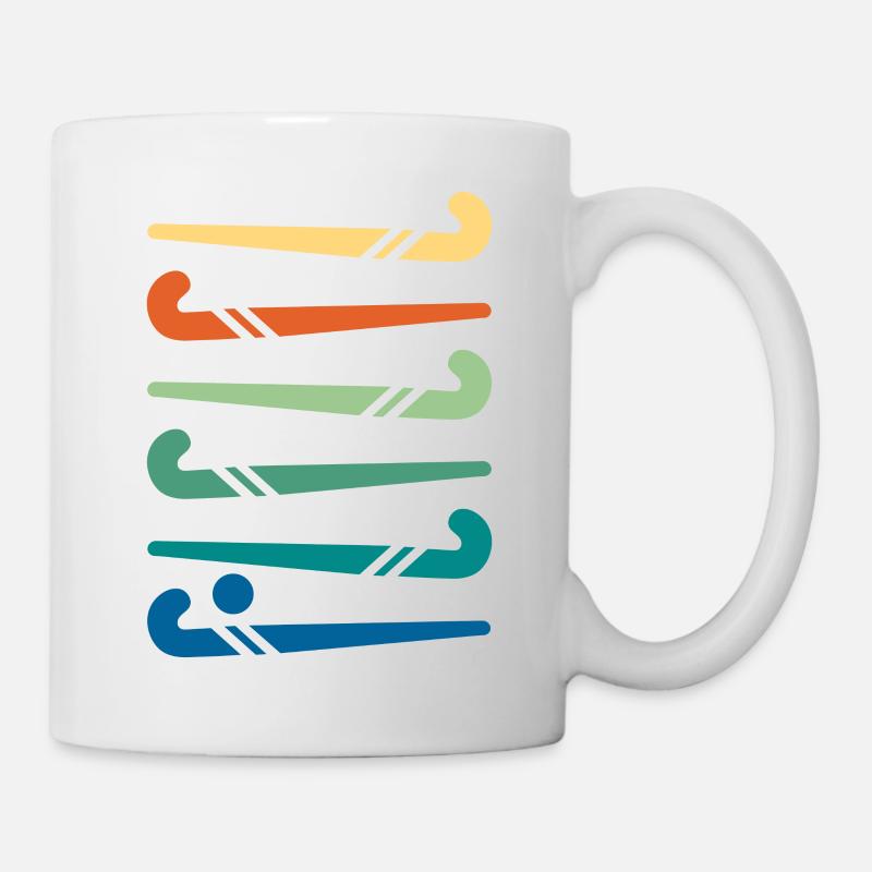 Hockeyschläger bunt - Tasse - Weiß